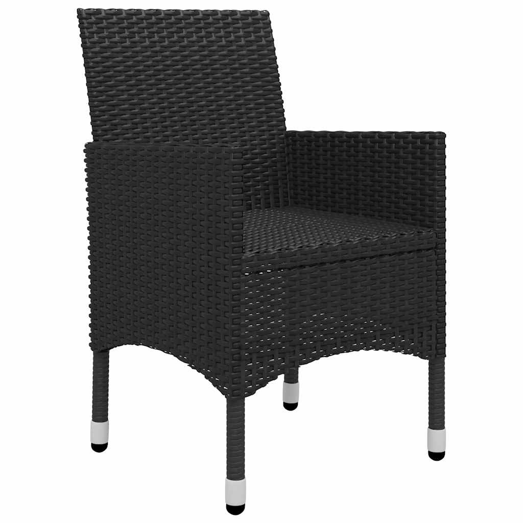 vidaXL 5-delige Tuinset zwart
