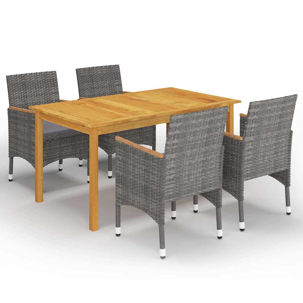 vidaXL 5-delige Tuinset zwart