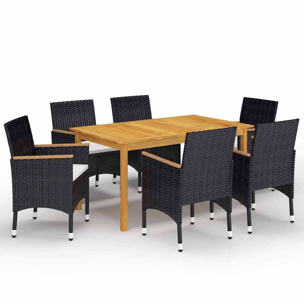 vidaXL 5-delige Tuinset zwart