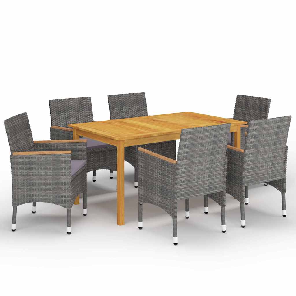 vidaXL 5-delige Tuinset zwart