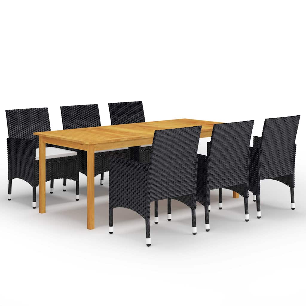 vidaXL 9-delige Tuinset zwart