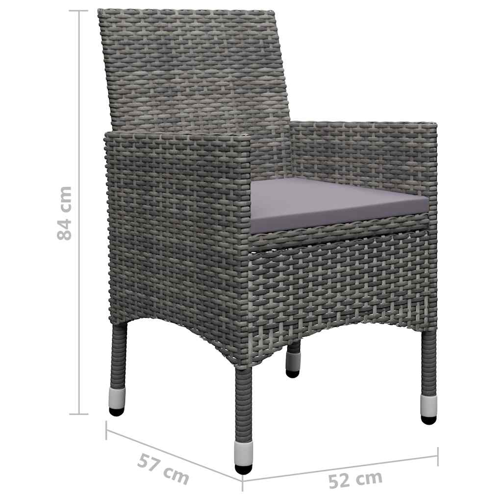 vidaXL 9-delige Tuinset zwart