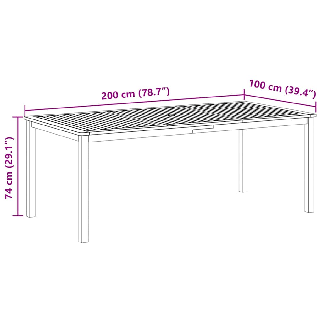 vidaXL 7-delige Tuinset zwart