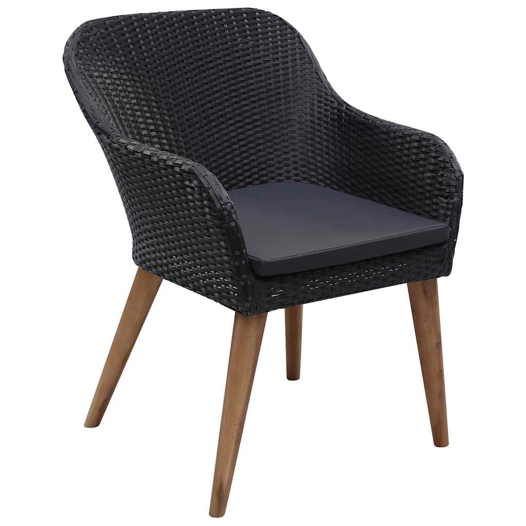 vidaXL 9-delige Tuinset zwart