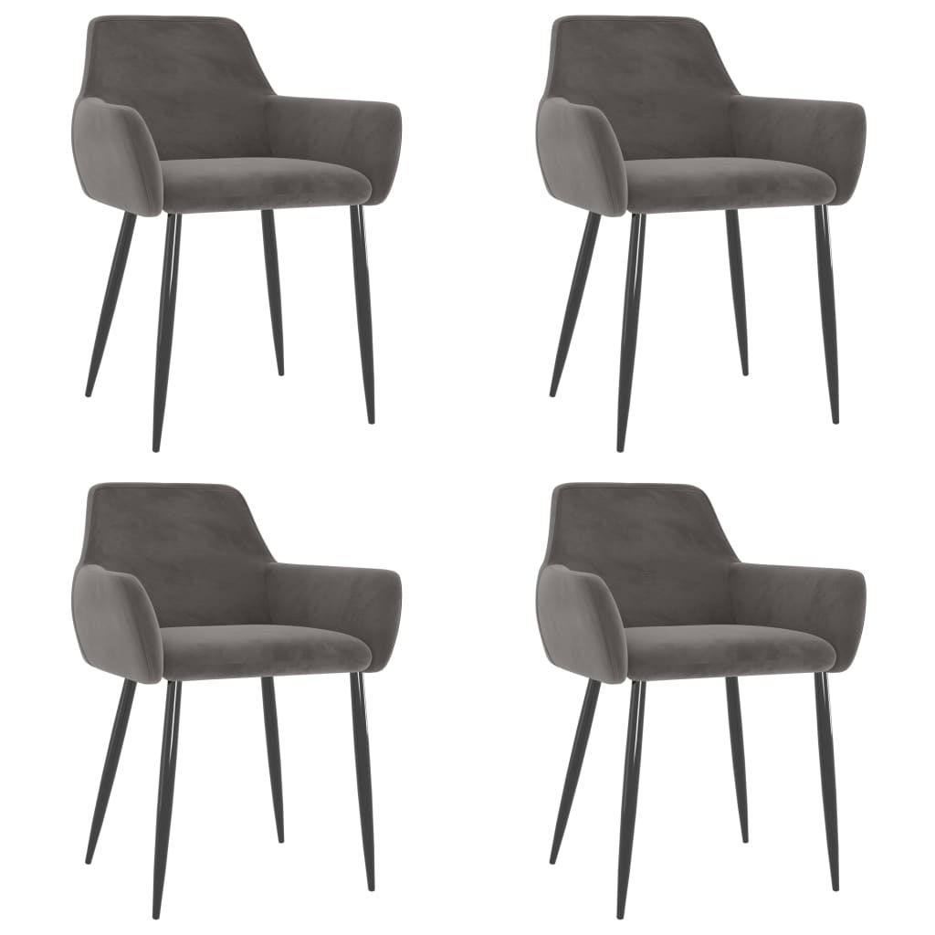 vidaXL Eetkamerstoelen 2 st fluweel blauw