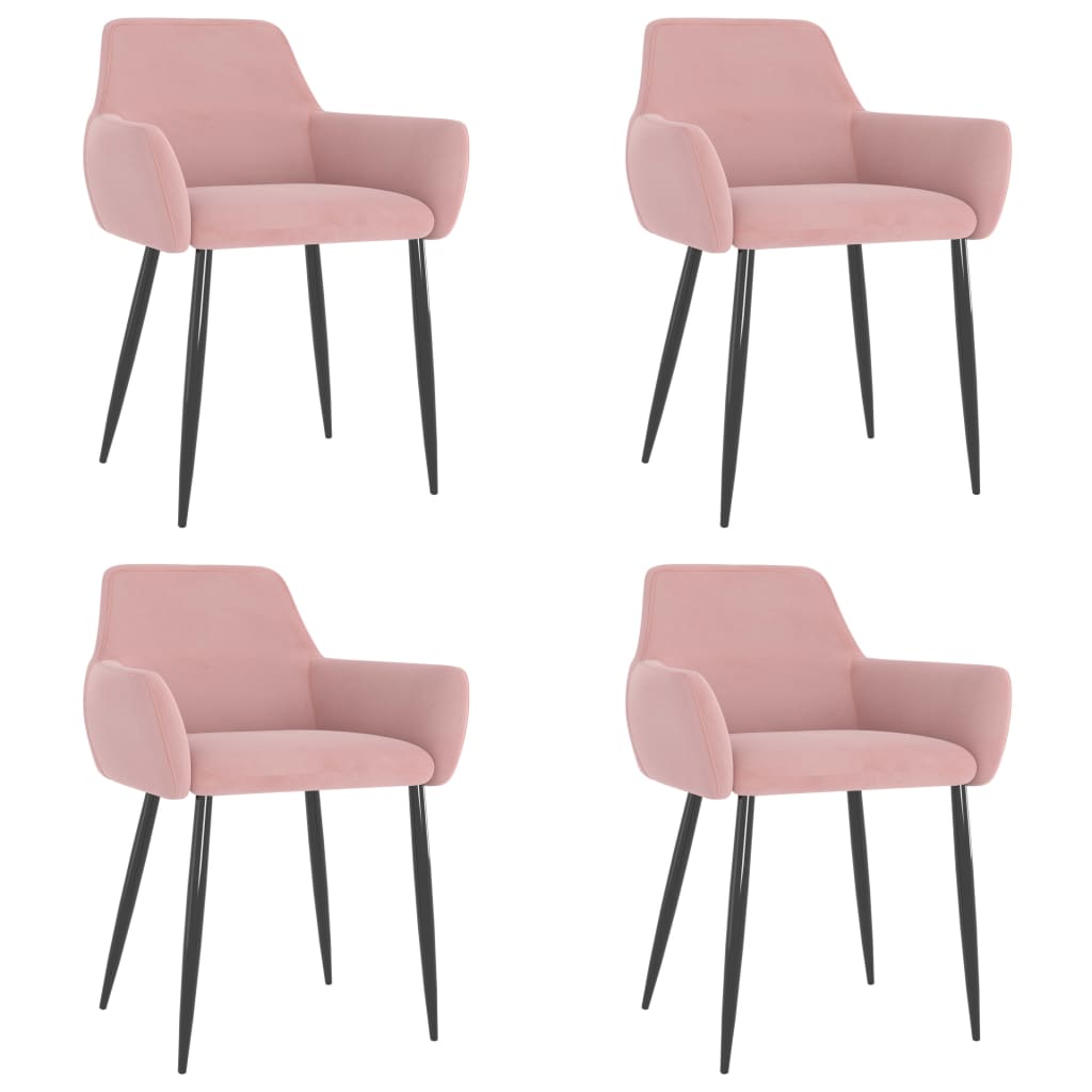 vidaXL Eetkamerstoelen 2 st fluweel blauw