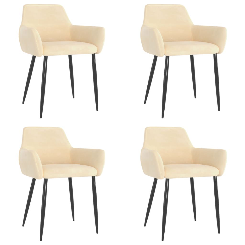 vidaXL Eetkamerstoelen 2 st fluweel blauw