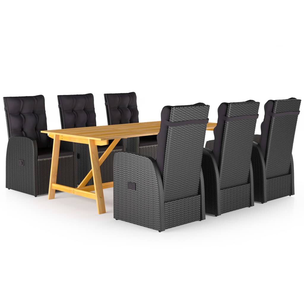 vidaXL 7-delige Tuinset grijs
