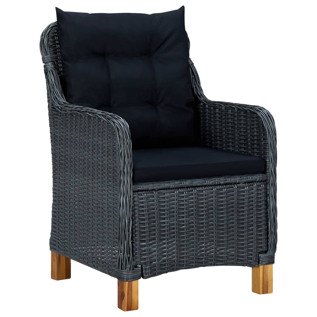 vidaXL 7-delige Tuinset donkergrijs