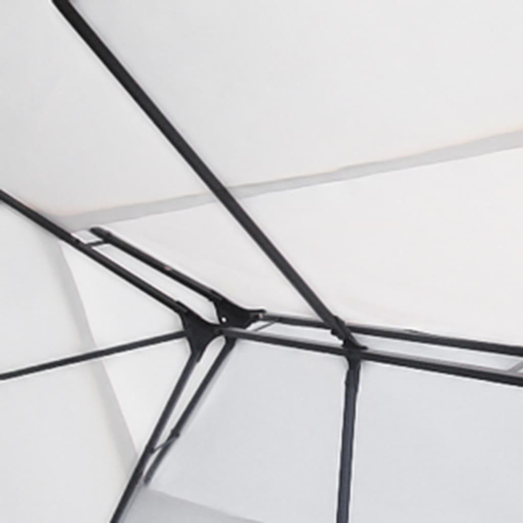 vidaXL Prieel met LED-lichtslinger 3x4 m wit