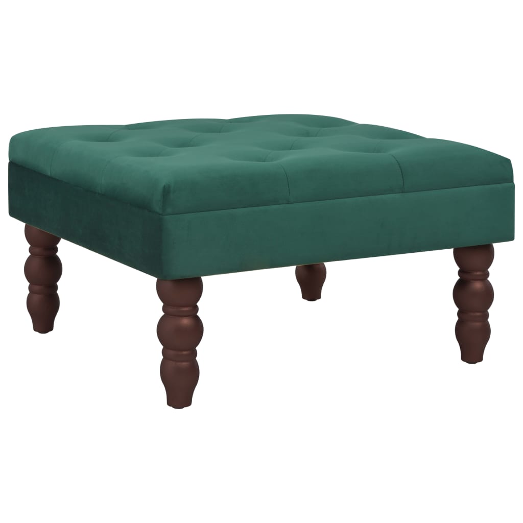 vidaXL Kruk 60x60x36 cm fluweel donkergroen