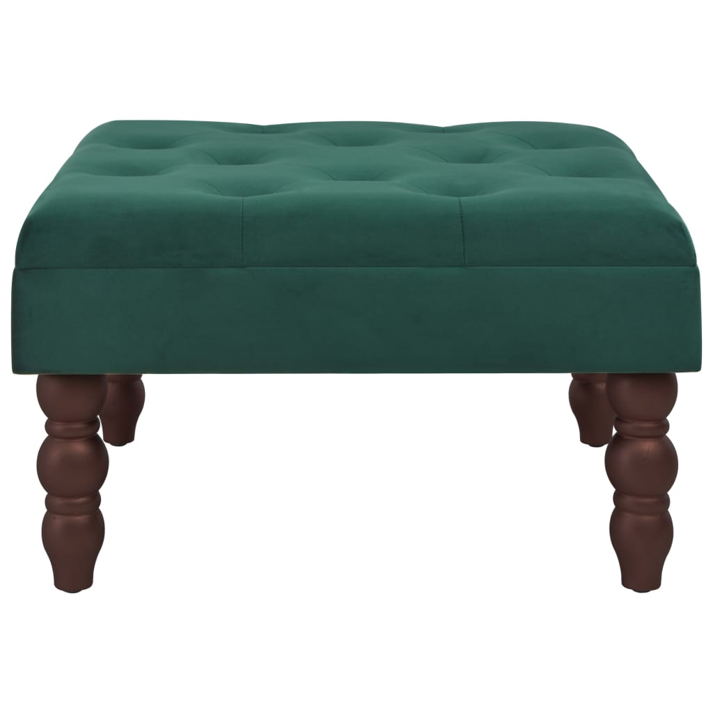 vidaXL Kruk 60x60x36 cm fluweel donkergroen