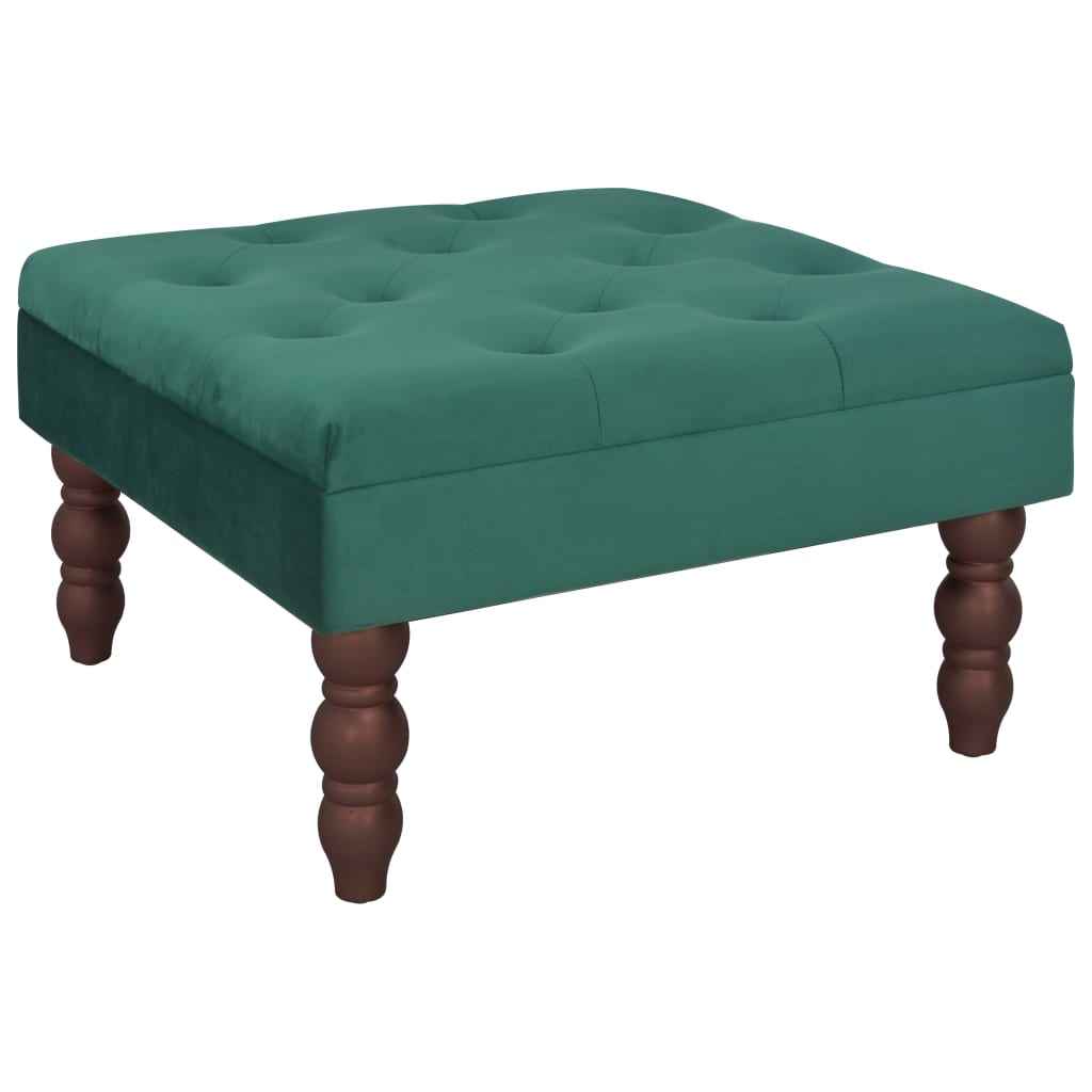 vidaXL Kruk 60x60x36 cm fluweel donkergroen