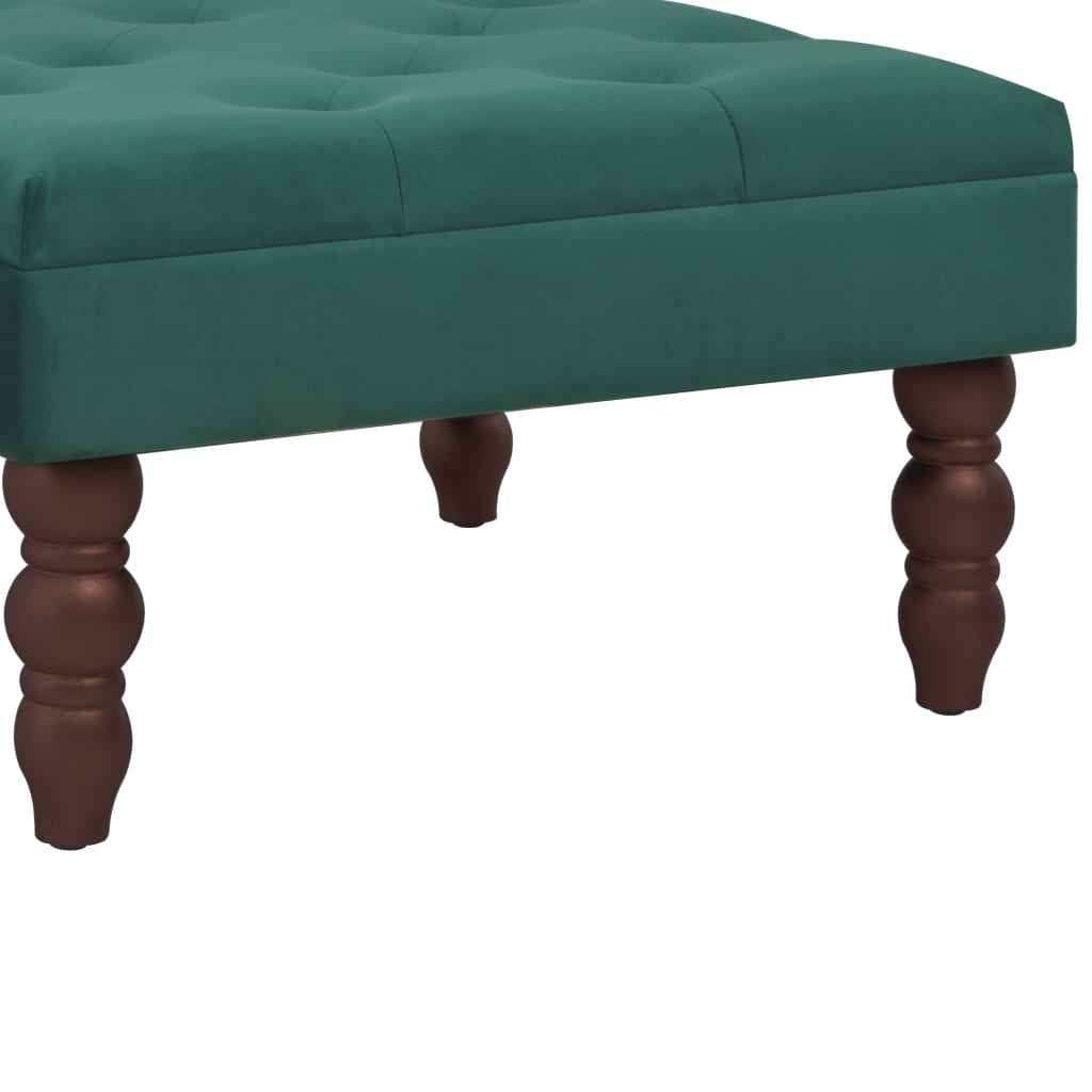 vidaXL Kruk 60x60x36 cm fluweel donkergroen