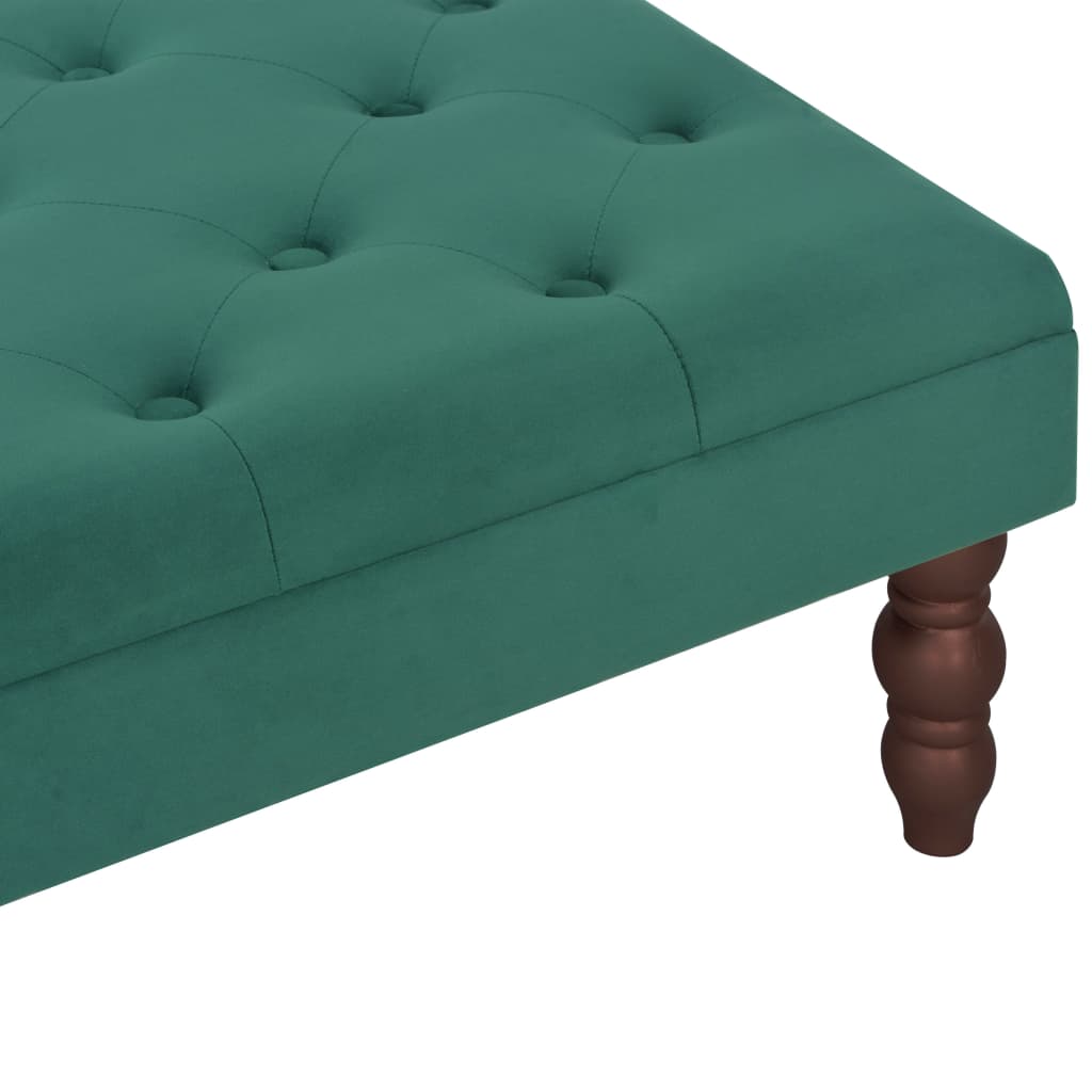 vidaXL Kruk 60x60x36 cm fluweel donkergroen
