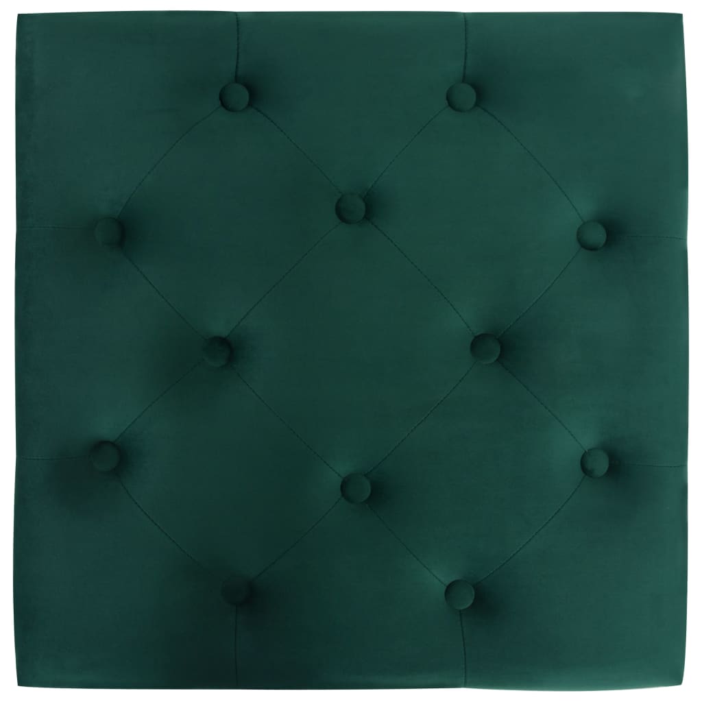 vidaXL Kruk 60x60x36 cm fluweel donkergroen