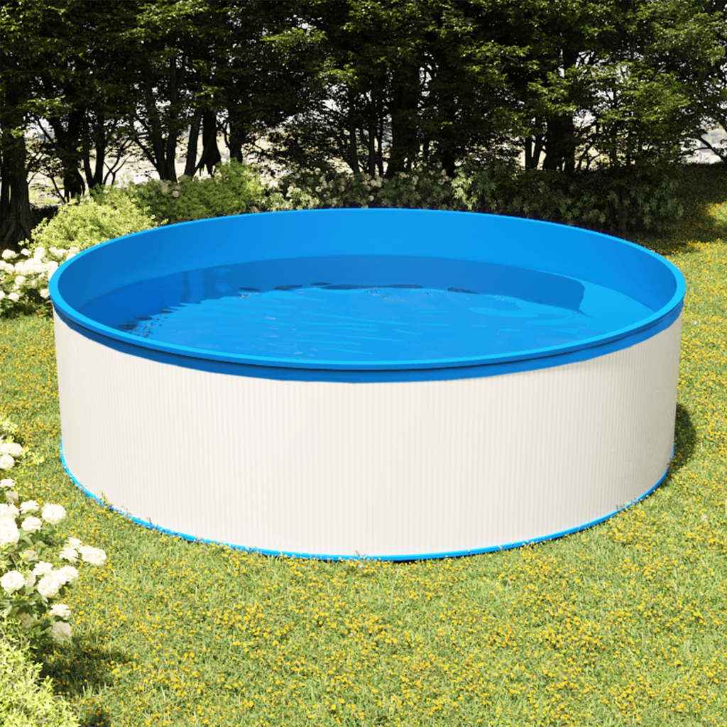 vidaXL Splasher pool met hangende skimmer en pomp 350x90 cm grijs