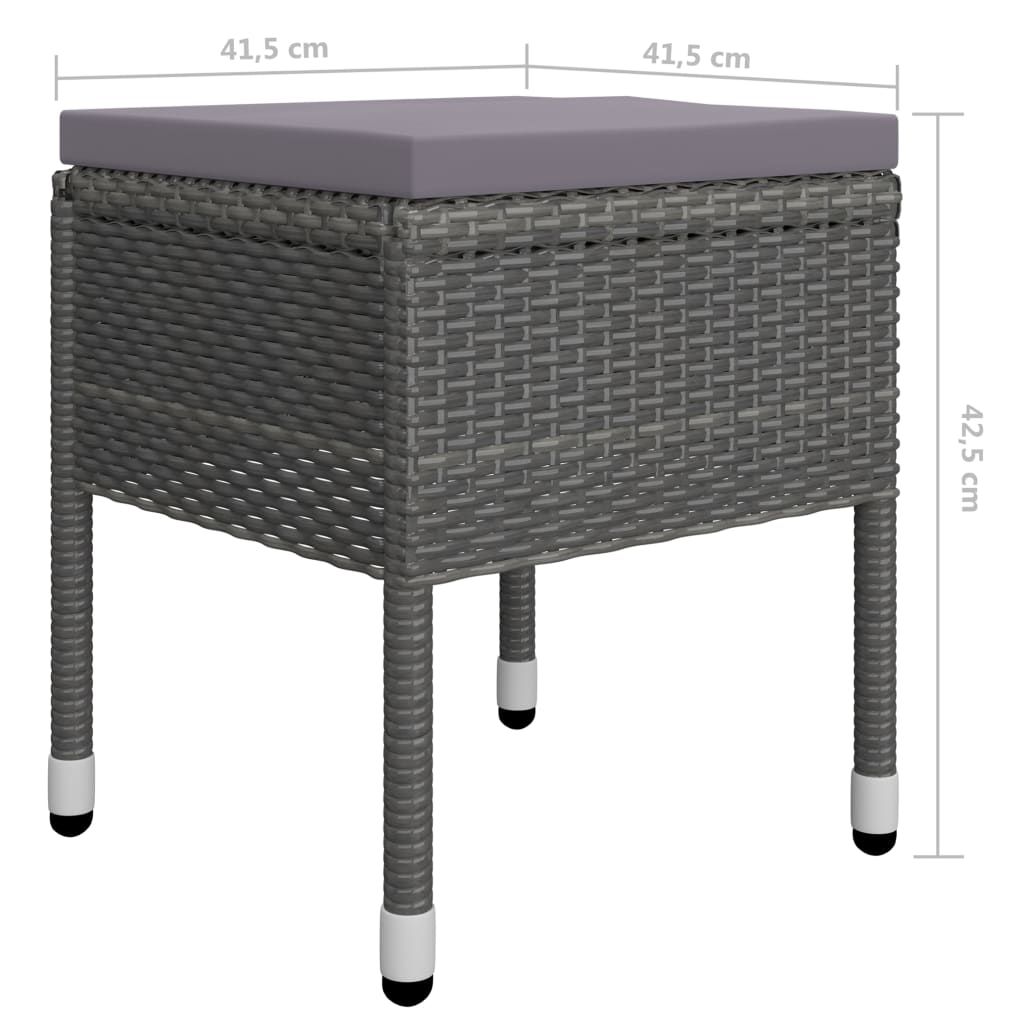 vidaXL 5-delige Tuinset zwart
