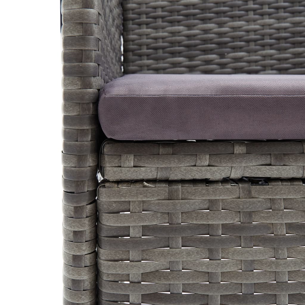 vidaXL 5-delige Tuinset zwart