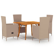 vidaXL 5-delige Tuinset beige