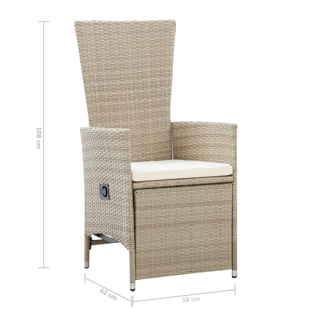 vidaXL 5-delige Tuinset beige