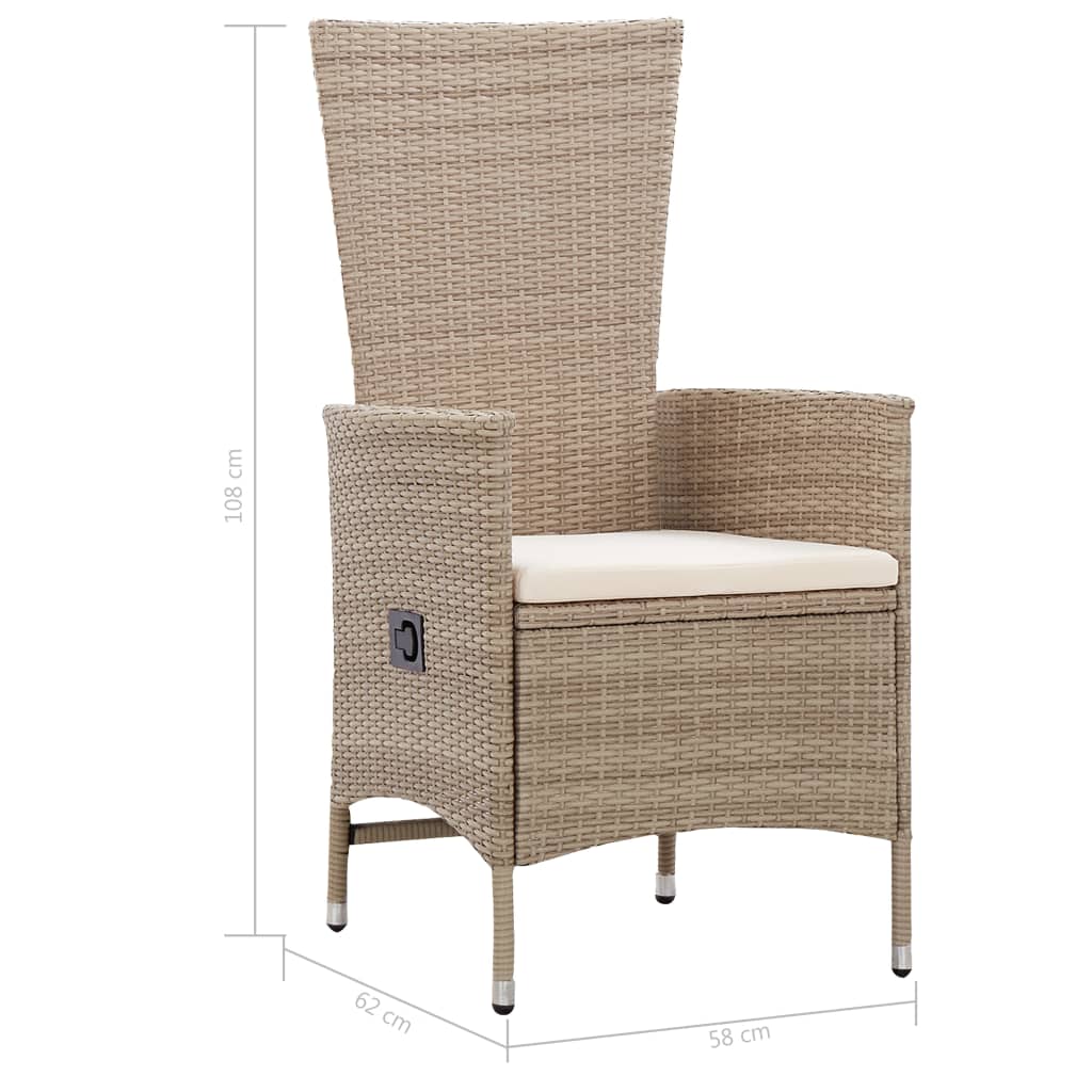 vidaXL 5-delige Tuinset beige