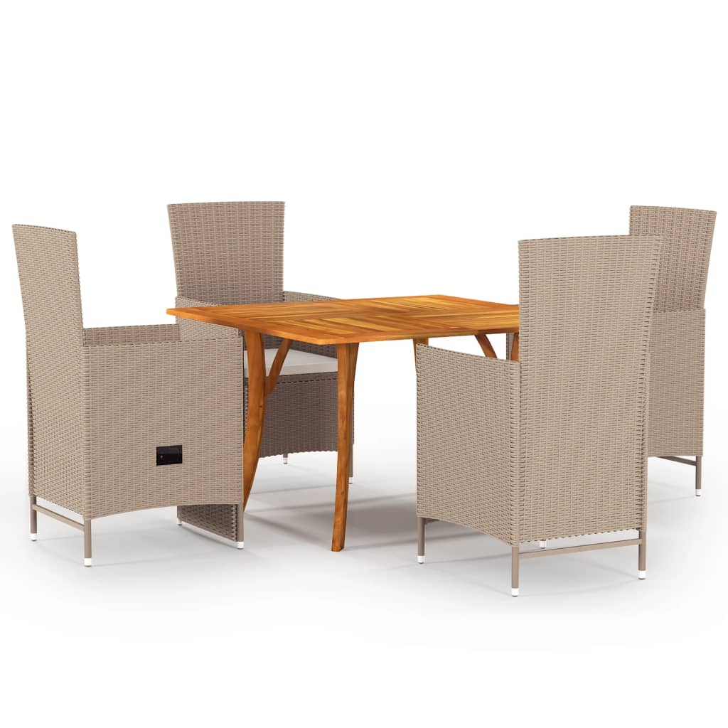 vidaXL 5-delige Tuinset beige