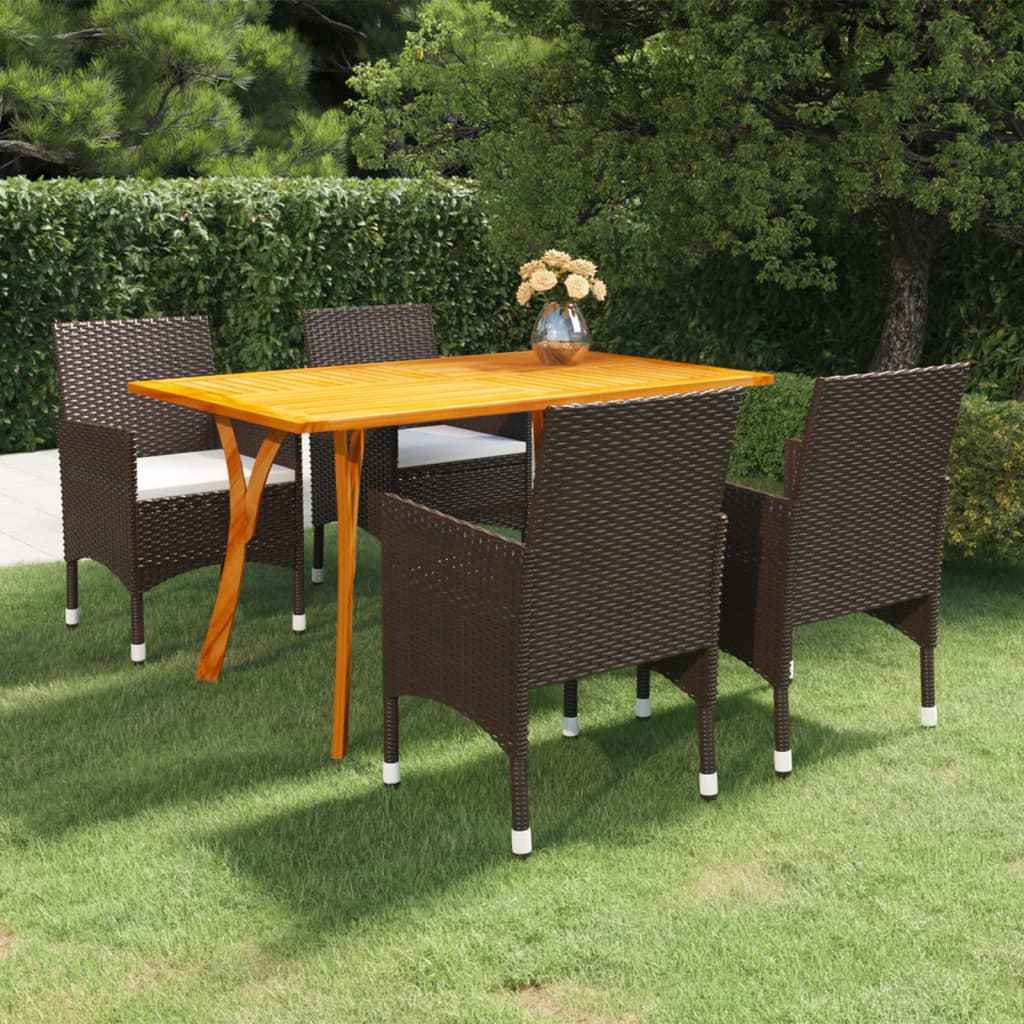 vidaXL 5-delige Tuinset bruin