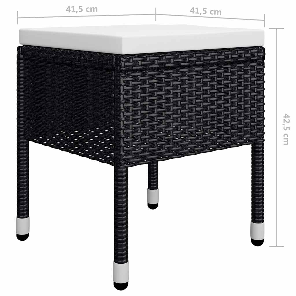 vidaXL 5-delige Tuinset zwart