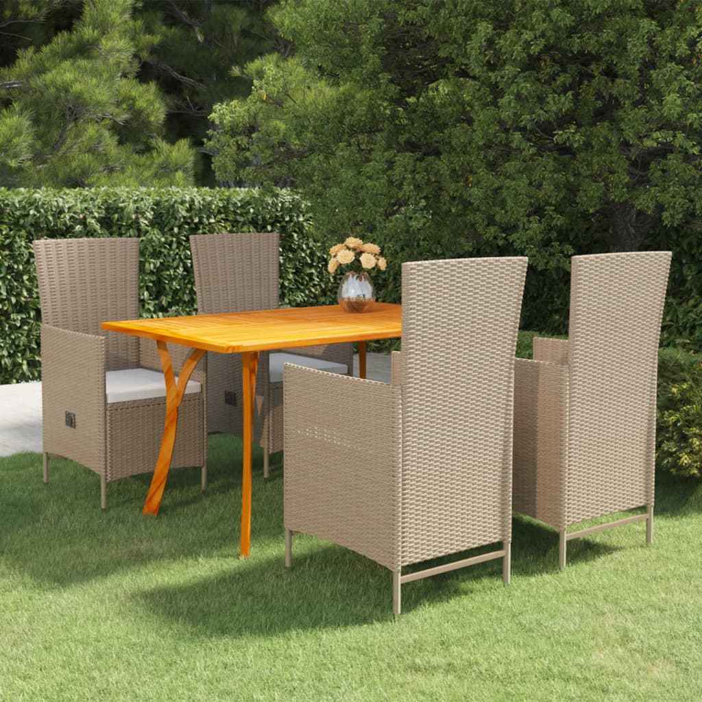 vidaXL 5-delige Tuinset beige