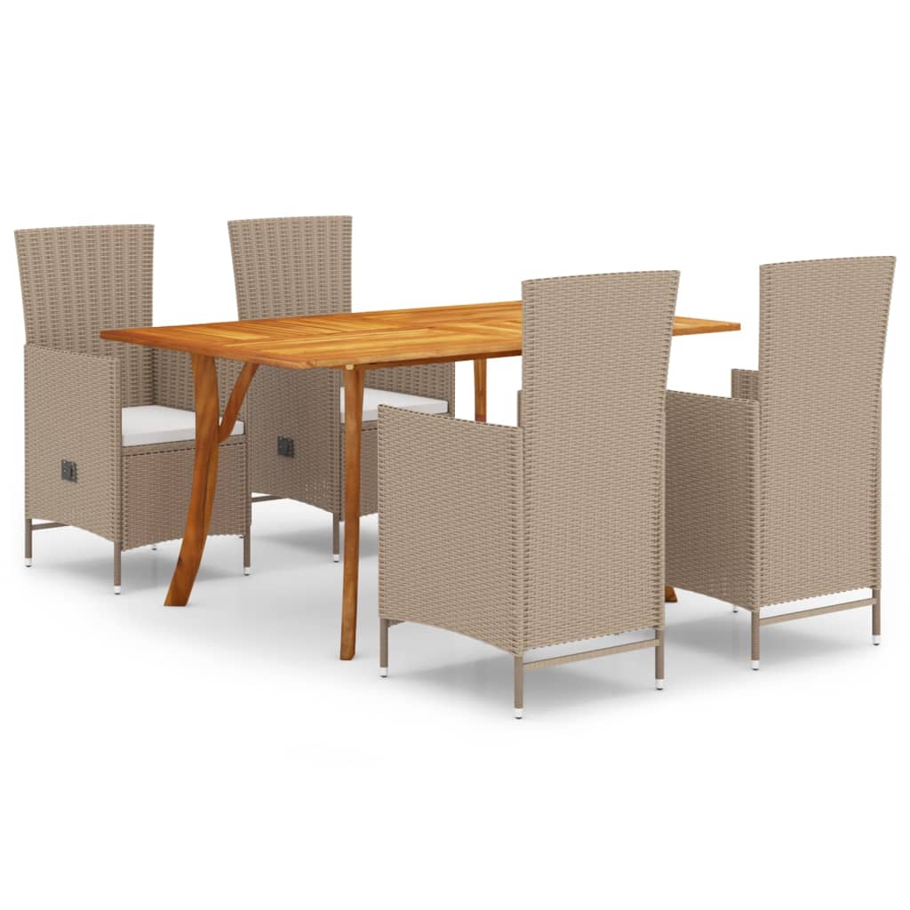 vidaXL 5-delige Tuinset beige