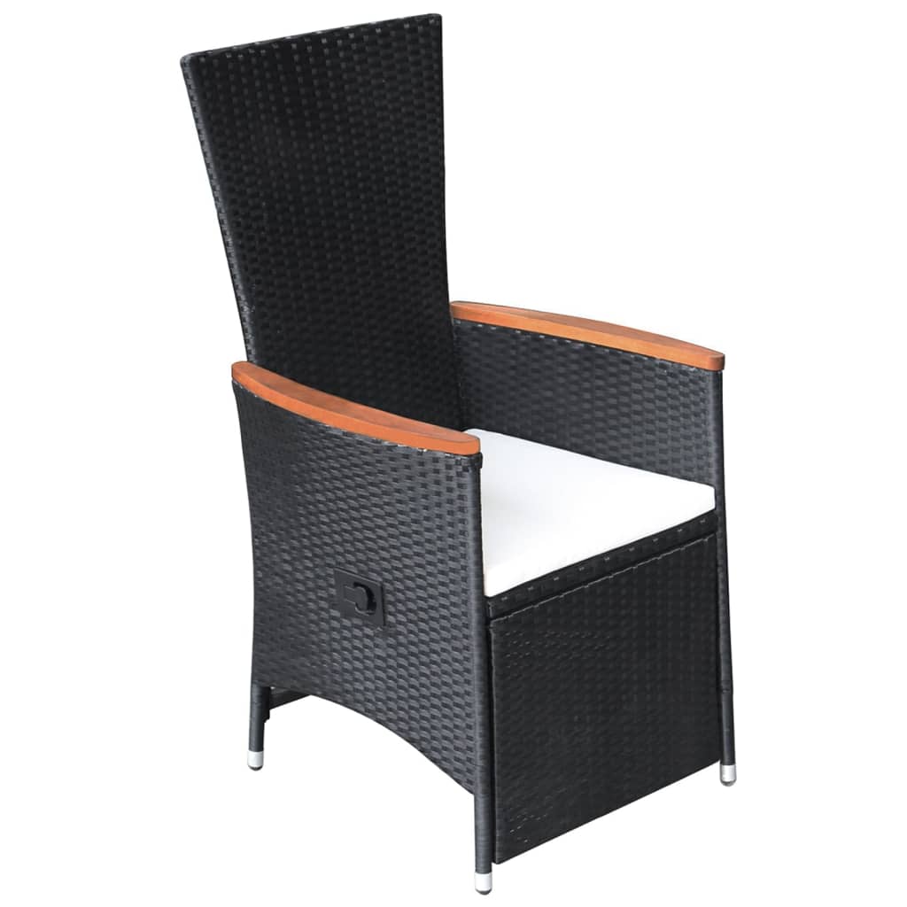 vidaXL 5-delige Tuinset zwart