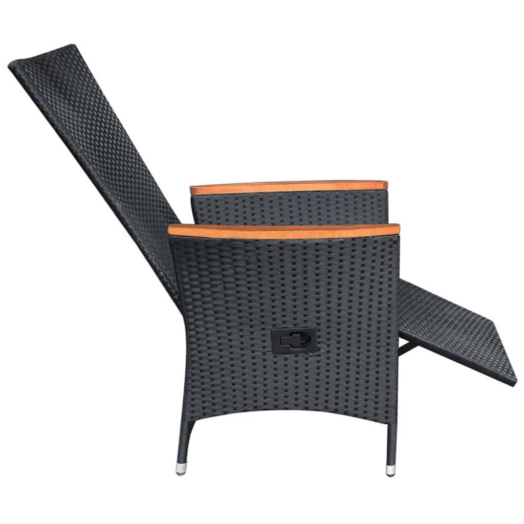 vidaXL 5-delige Tuinset zwart