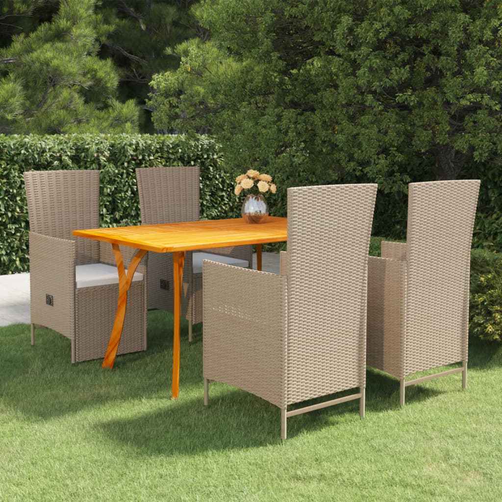 vidaXL 5-delige Tuinset beige