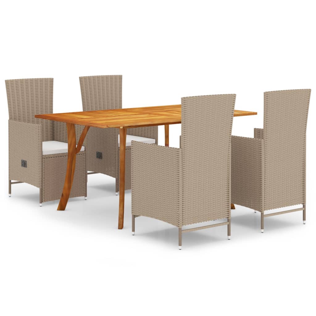 vidaXL 5-delige Tuinset beige