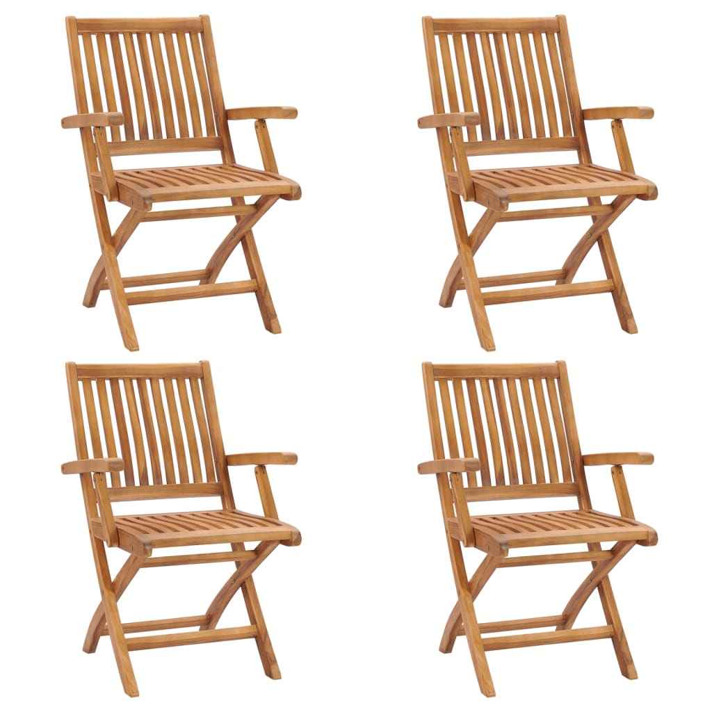 vidaXL Tuinstoelen 6 st inklapbaar massief teakhout