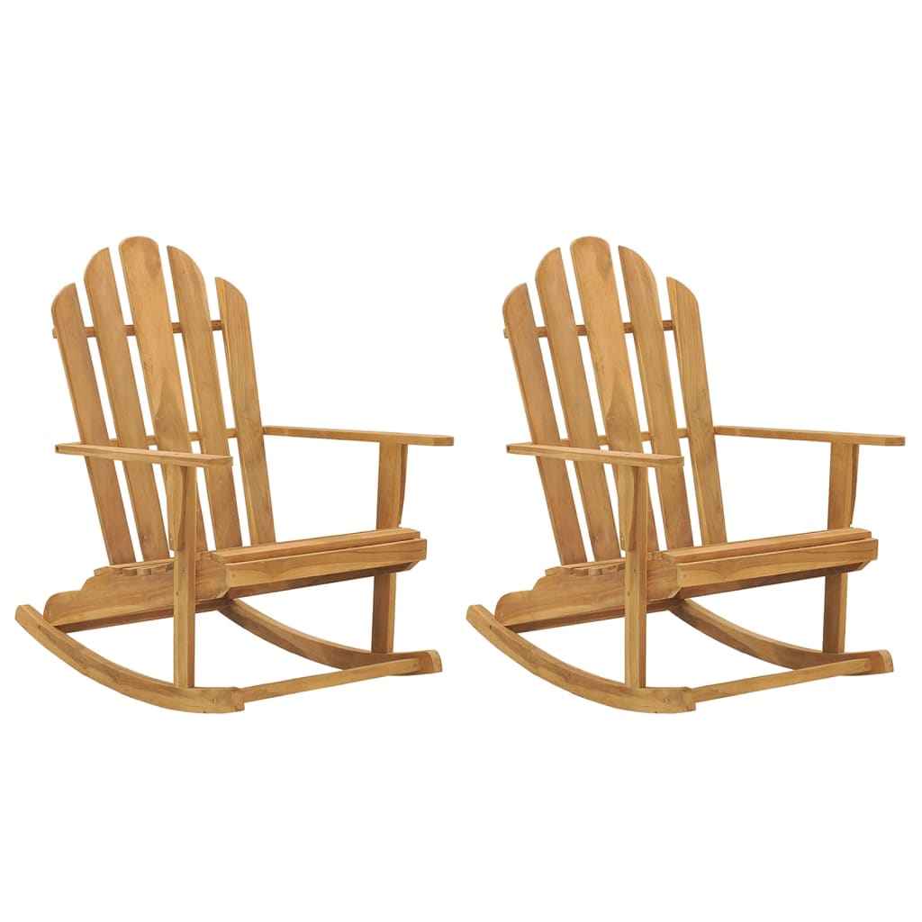 vidaXL Schommelstoel Adirondack massief teakhout