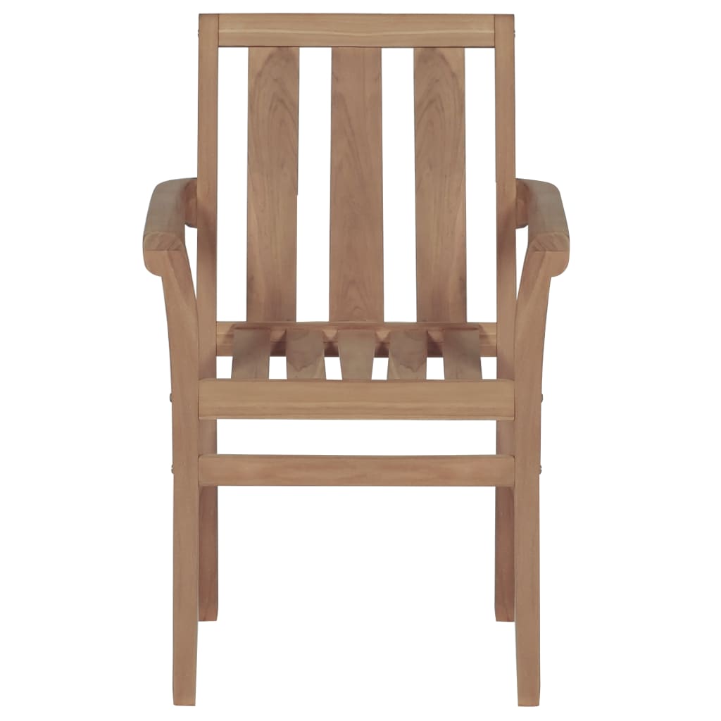 vidaXL Tuinstoelen 4 st stapelbaar massief teakhout - Aashly