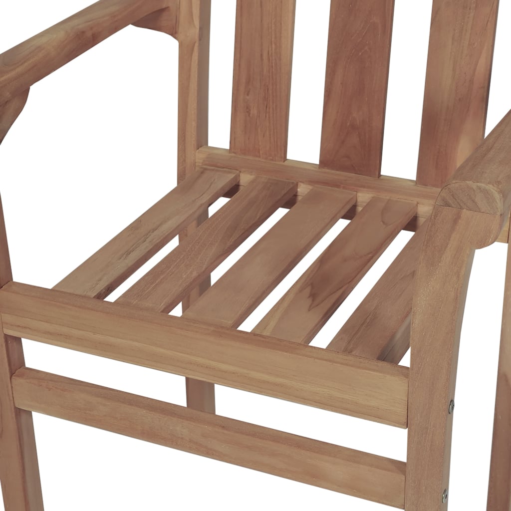 vidaXL Tuinstoelen 4 st stapelbaar massief teakhout - Aashly