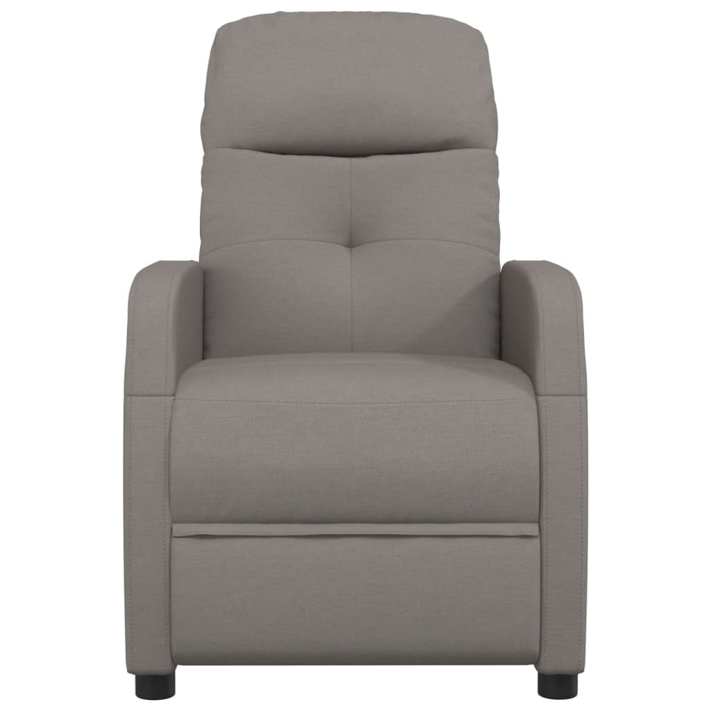 vidaXL Fauteuil verstelbaar elektrisch stof taupe