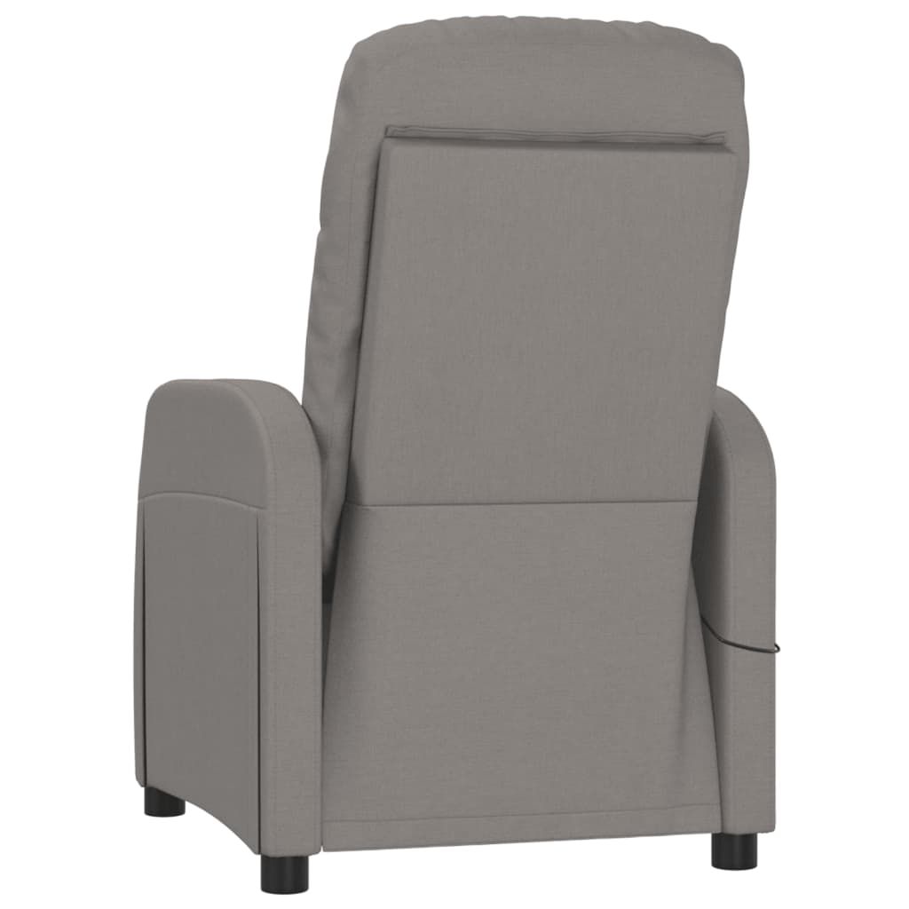 vidaXL Fauteuil verstelbaar elektrisch stof taupe