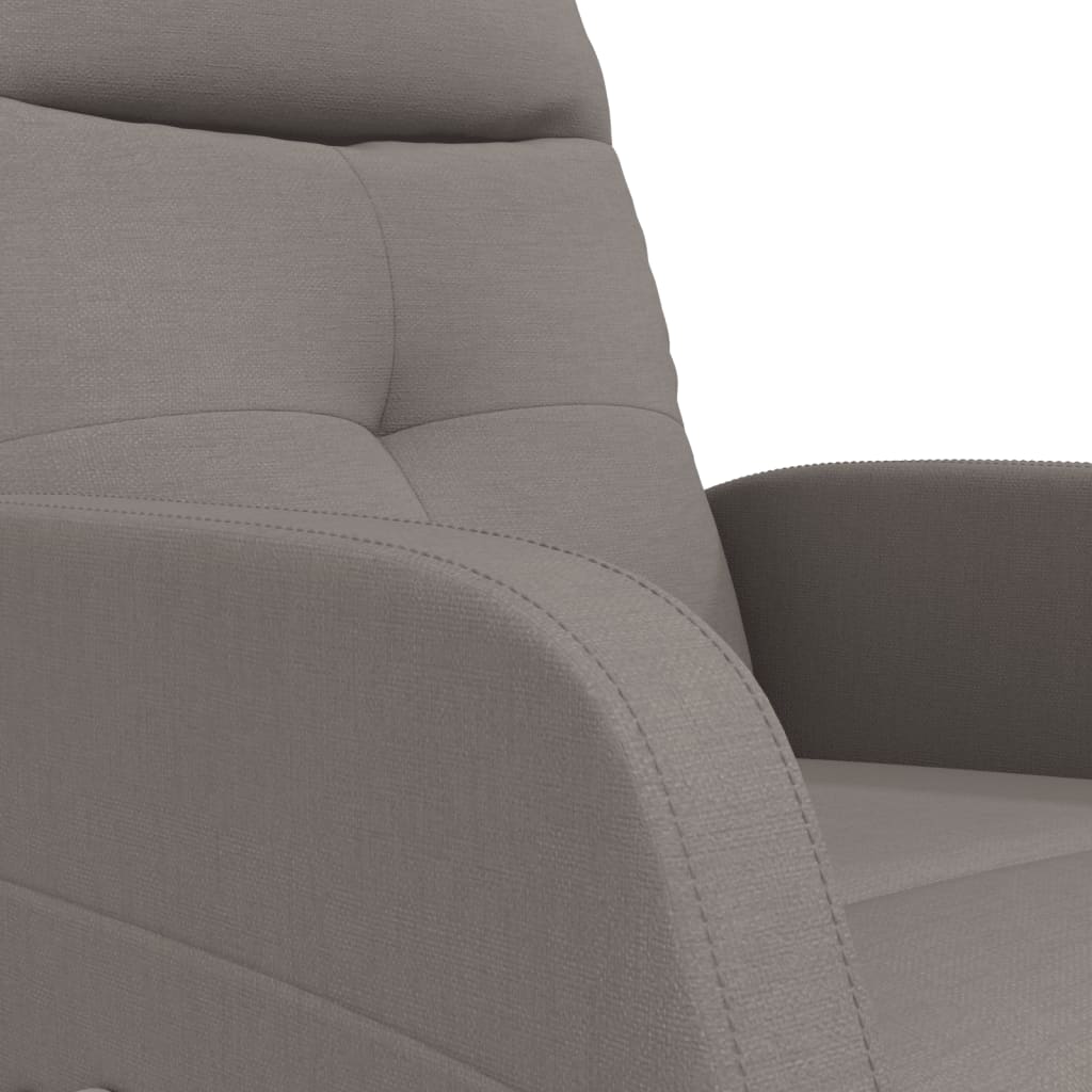 vidaXL Fauteuil verstelbaar elektrisch stof taupe