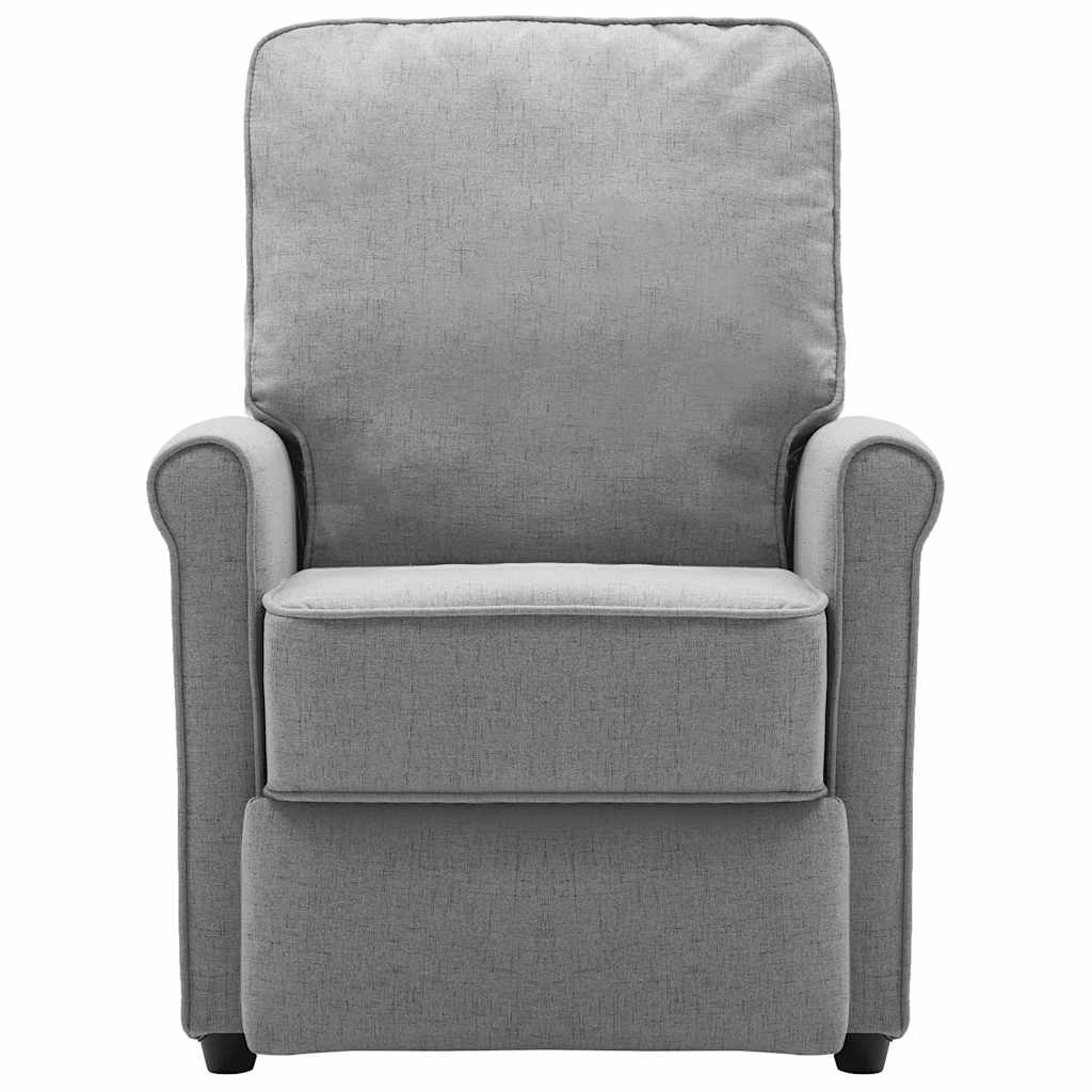 vidaXL Massagestoel elektrisch stof lichtgrijs