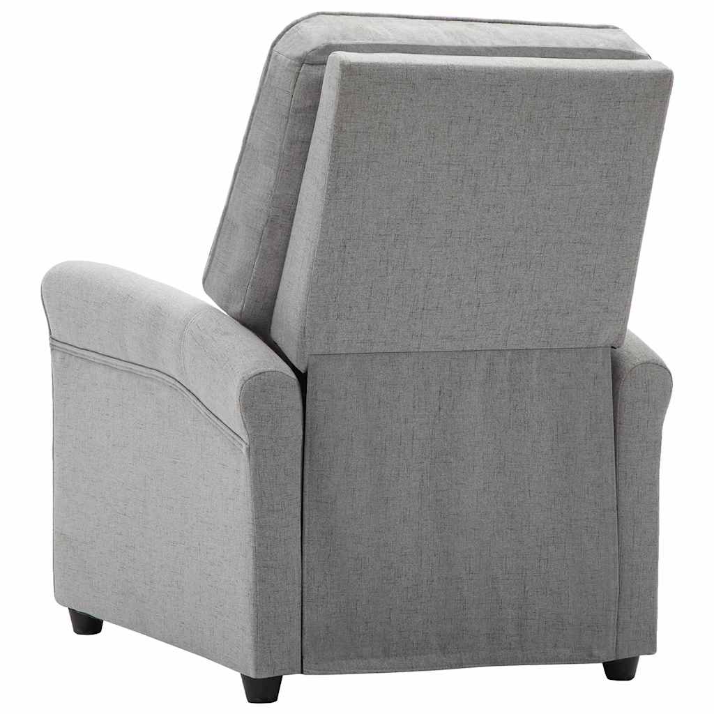 vidaXL Massagestoel elektrisch stof lichtgrijs