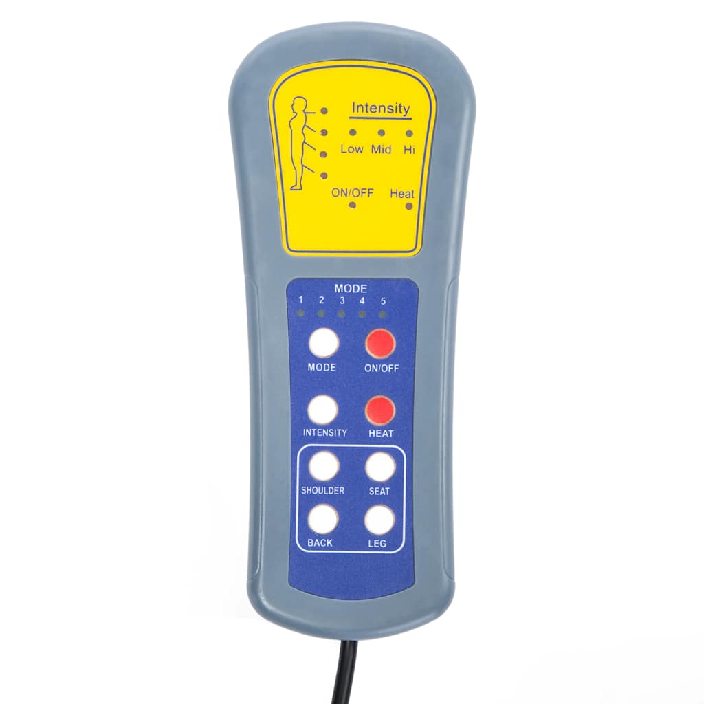 vidaXL Massagestoel elektrisch stof lichtgrijs