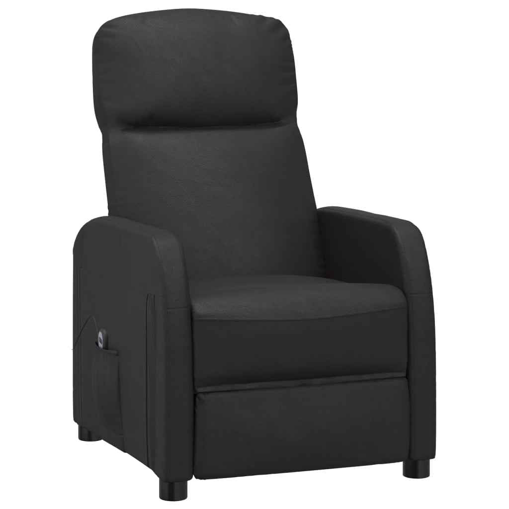 vidaXL Fauteuil elektrisch verstelbaar kunstleer zwart