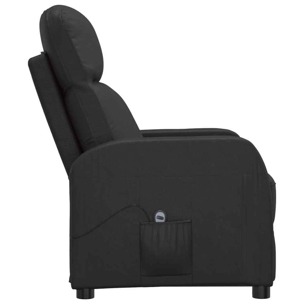 vidaXL Fauteuil elektrisch verstelbaar kunstleer zwart