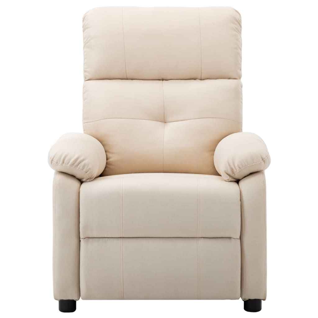 vidaXL elektrische massagestoel crème stof