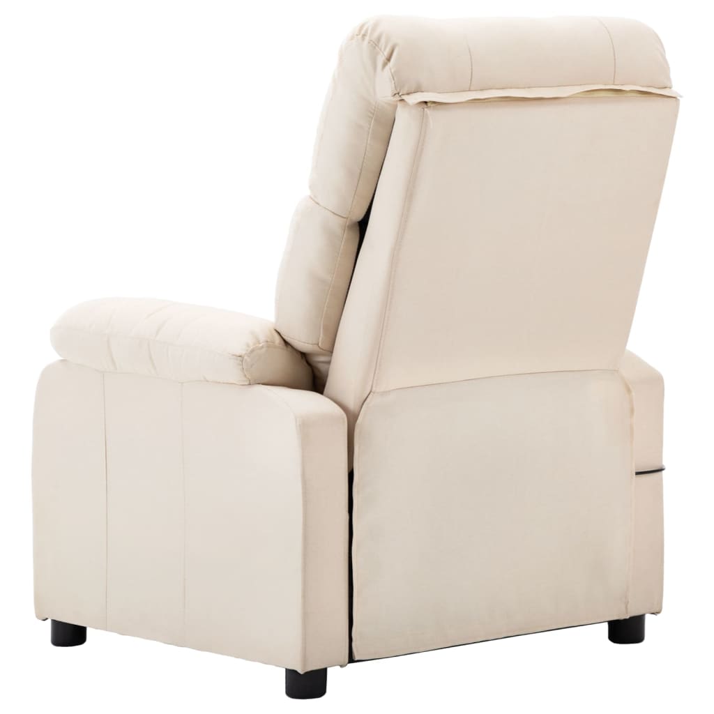 vidaXL elektrische massagestoel crème stof