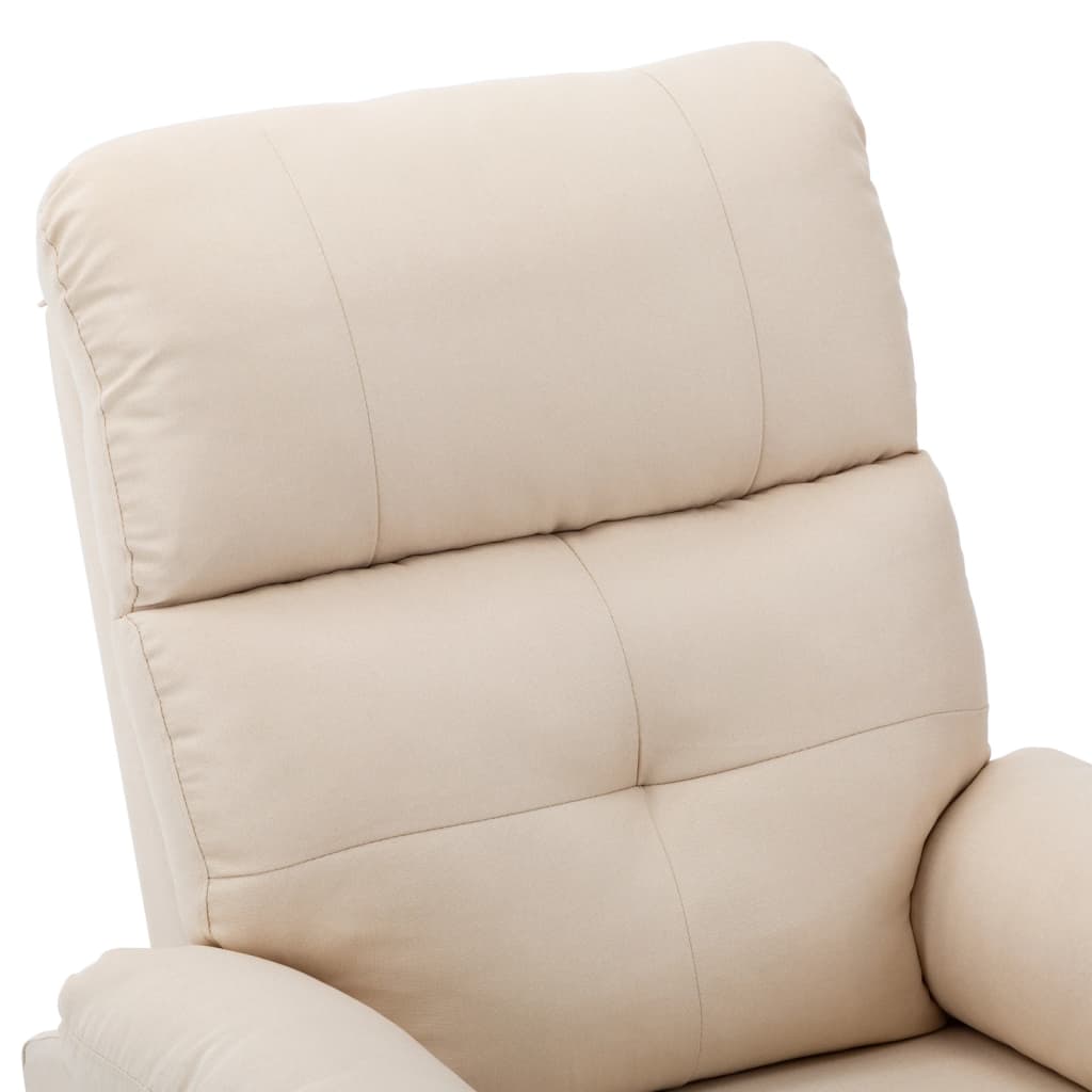 vidaXL elektrische massagestoel crème stof